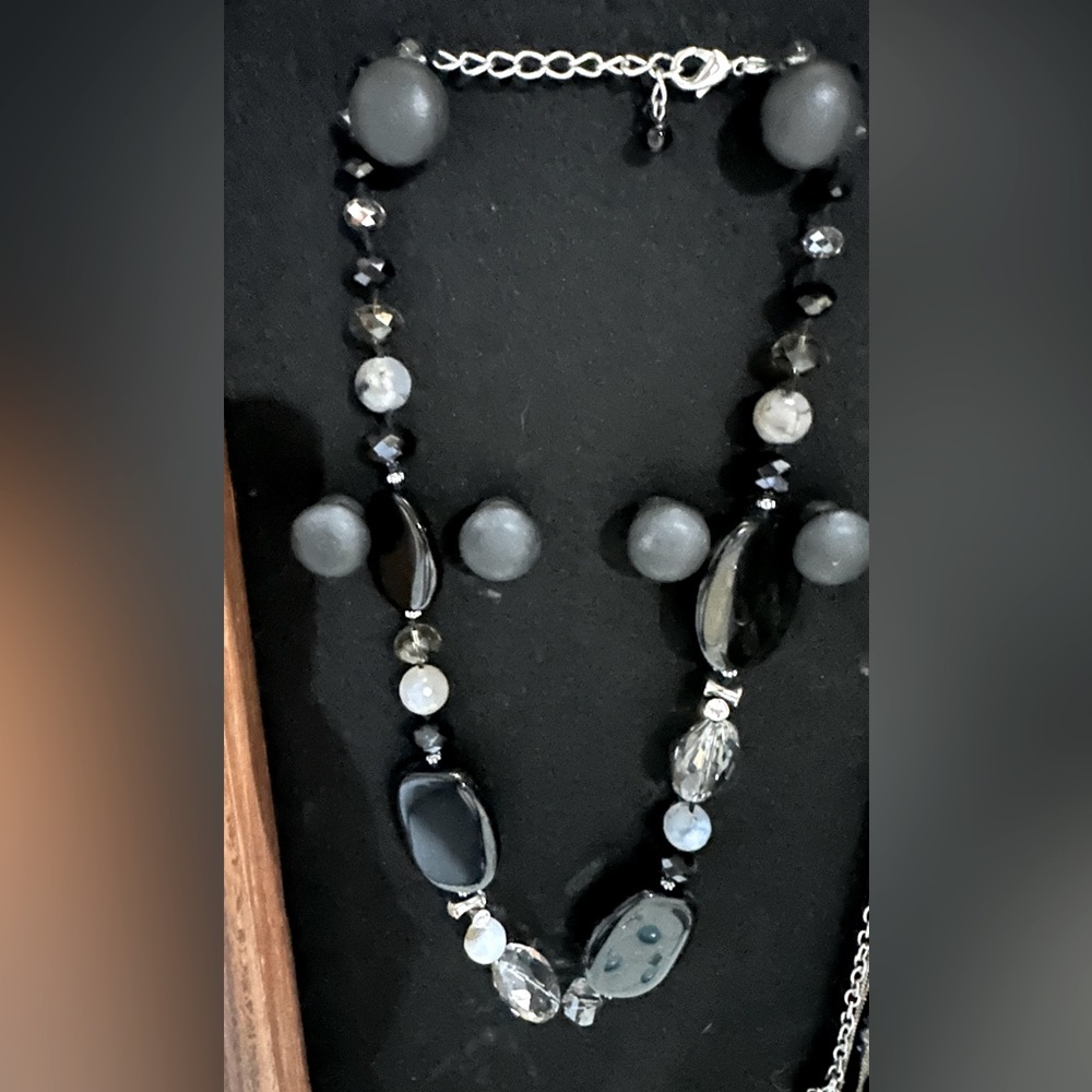 Black stone necklace